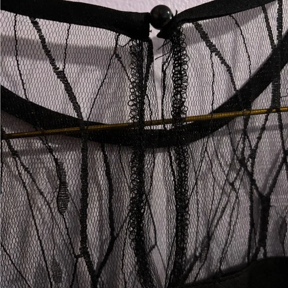 Elegant Black Sheer Top - Picture 6 of 7